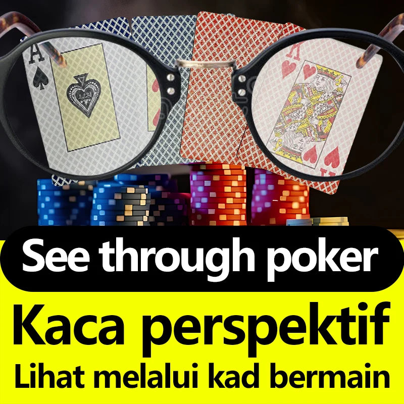 NEW Arrivals Poker Cheat Fournier-Playing Cards Marked Deck for UV Reader Texas Holden Poker Magic Board Game Invisible Marks Anti Cheating Eye Lens Glass Casino Poker Accessories