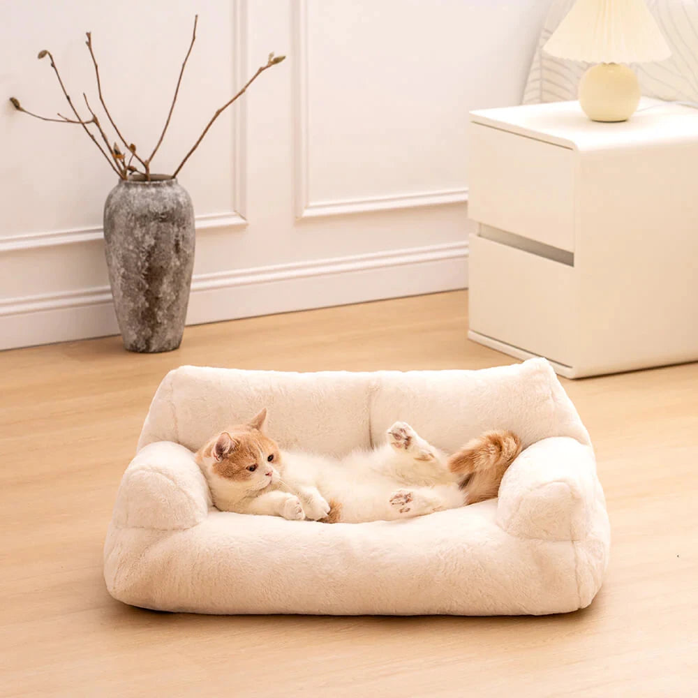 Fur Summertime Pet Cat Nest Sofa Modern Puppy Small Animal Kitten Dog Bed Couch Cushion Bedding Indoor Kennel House