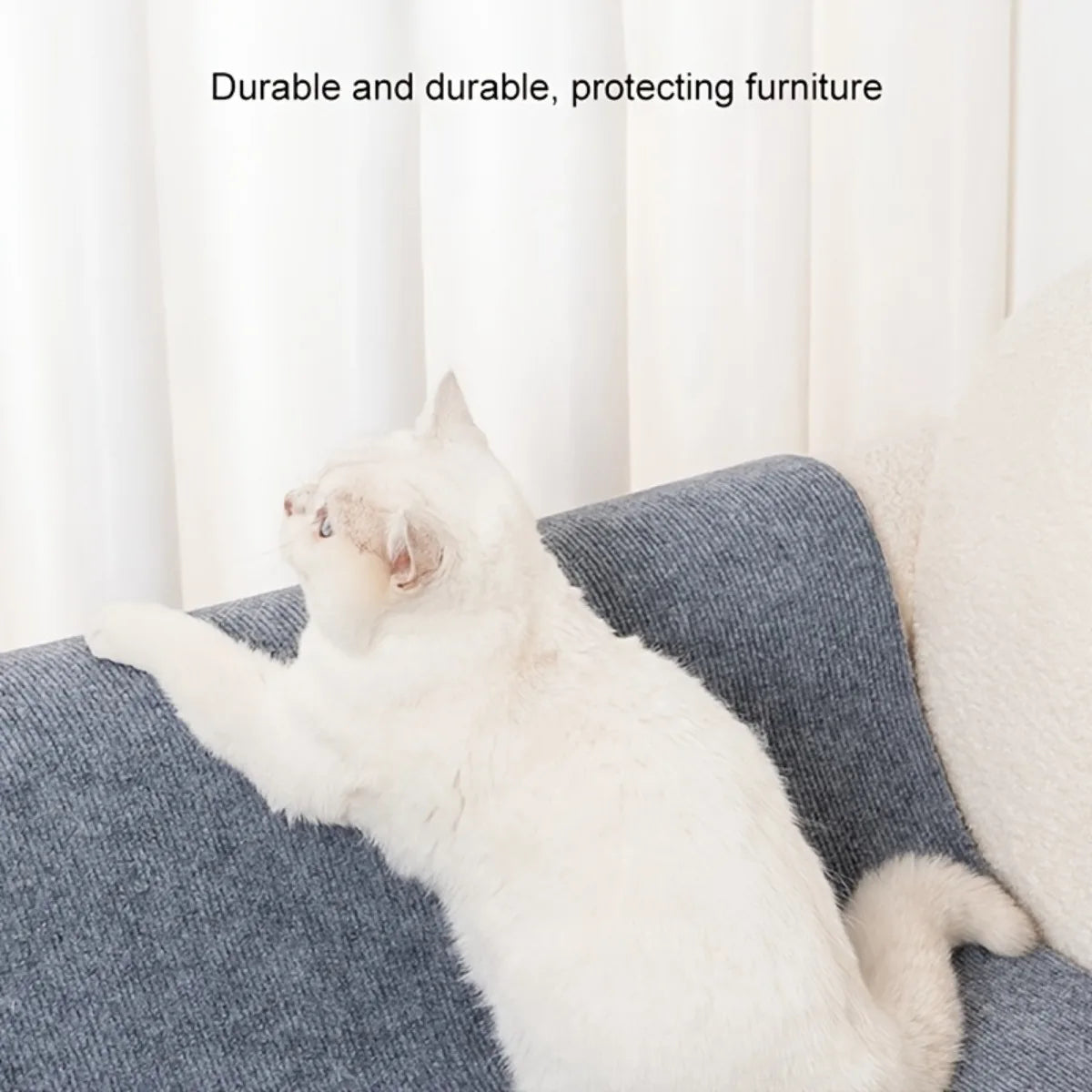 1 Piece of Self-Adhesive Cat Scratching Pad, Wear-Resistant Corner Pad, Multifunctional Self-Adhesive Carpet, Cat Climbing Frame, Cat Scratching Board, Stair Pad, Durable Furniture Protective Cover, Cuttable Sofa, Chair and C