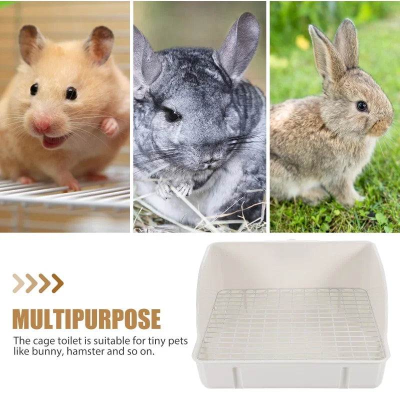 Rabbit Potty Pet Bedpan Bunny Cage Toilet Large Washable Dog Cat Pee Pads Plastic for Bunnies Pets