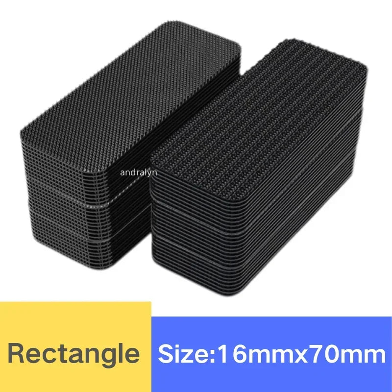 NEW Arrivals 30Pairs (60PCS Set) Non Slip Stickers Self Adhesive Hook Loop Fastener Tape Sheet Sofa Fix Clip Floor Rug Carpet Mat Stickers Repair Set Home Carpets Accessories
