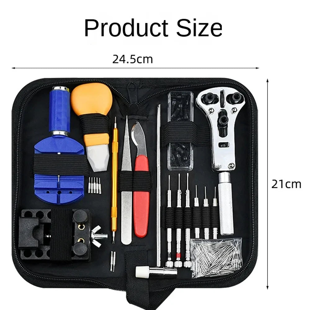 NEW Arrivals 147 Parts Set Watch Repair Tool Kit for Disassembly Installation Maintenance Adjusting Straps Replacing Batteries Jewelry Accessories