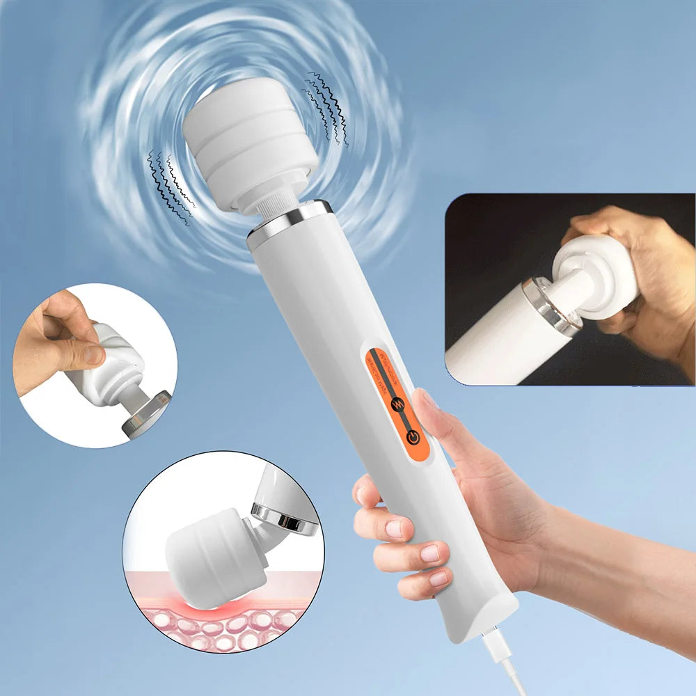 New 10 Speeds Magic Wand Massager Women's Erotic Toy Large AV Wand G-Spot Massager Clitoral Stimulator Adult Sex Toy for Women