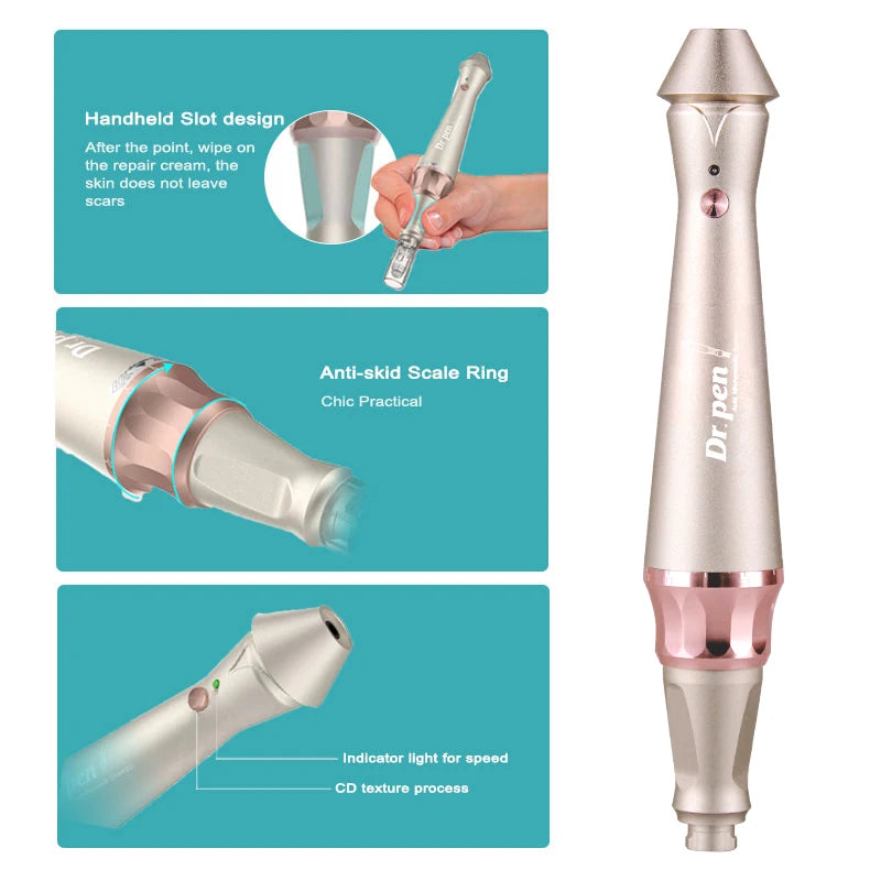 Electric Dr. Pen Ultima E30 12 Pcs Needles Professional Derma Pen Nanoneedles Tatoo Machine Mesotherapy Skincare Tool SPA Care