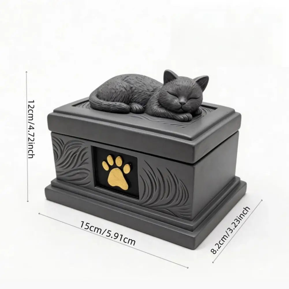 Pet Urn Sleeping Cat Pet Urn Memorial Cremation Keepsake Dog Cat Ash Holder Container Sympathy Gift for Pet Loss Remembrance