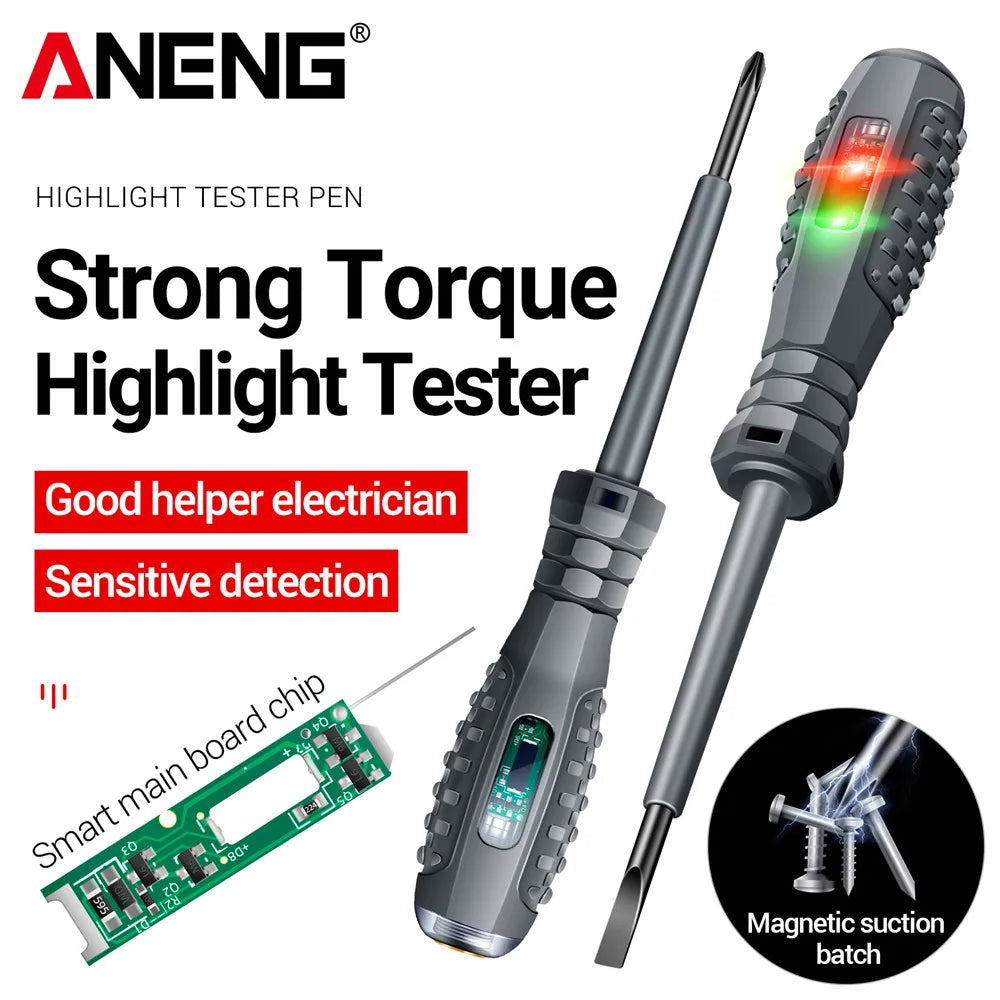 NEW B05 Word/Cross Screwdrivers Neon Bulb Indicator Meter Electric Pen Insulated Electrician Highlight Pocket Tester Pen Tools