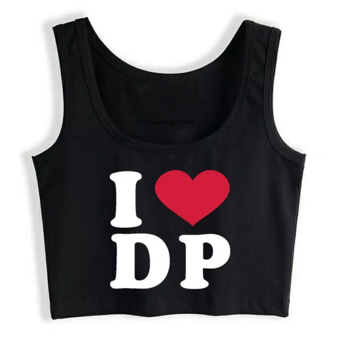 NEW Arrivals S-2XL 3 Colors I Love DP Design Sexy Slim Fit Crop Top Hot Wife Funny Naughty Flirting Tank Tops Women's Cotton Sports Fitness Training Camisole