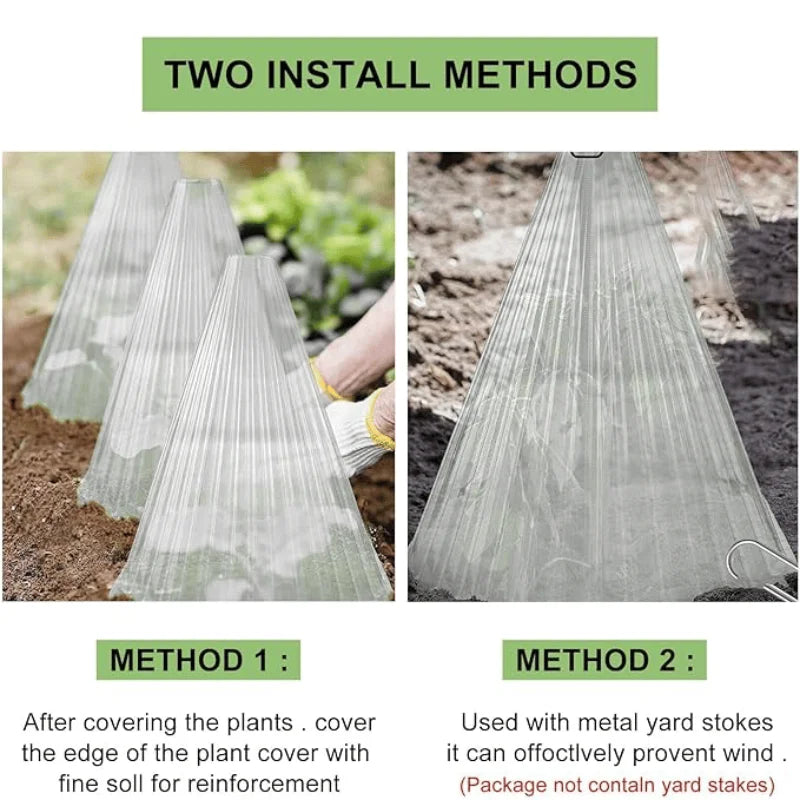 NEW Arrivals 30PCS Set Growth Box Planting Tent Reusable Square Use Plant Clock Cover To Protect Plants From Bird Frost Insects Cold Weather Rain Snow And Snail Damage