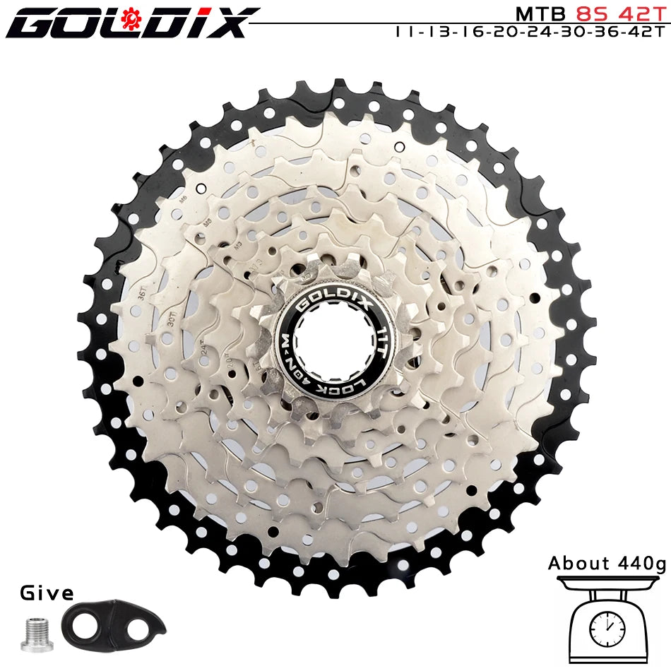NEW MTB Cassette K7 8/9/10/11/12 Speed 36/40/42/46/50/52T SUNSHINE Bicycle Freewheel Bicycle Sprocket for Shimano/SRAM Bicycle Accessories Sports Supplies