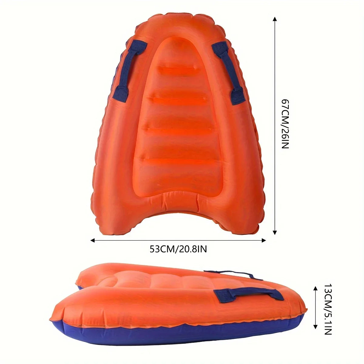 NEW Arrivals Inflatable Surfboard with Handle, Floating Swimming Board, Light and Portable, Suitable Surf Training Board Summer Beach Surfing Accessories Swimming Supplies