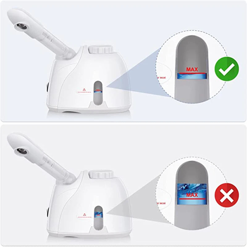 Ozon Facial Steamer with Extendable Arm Steaming Warm Mist Humidifier For Face Spa Sinuses Moisturizing, Homeuse,Salon