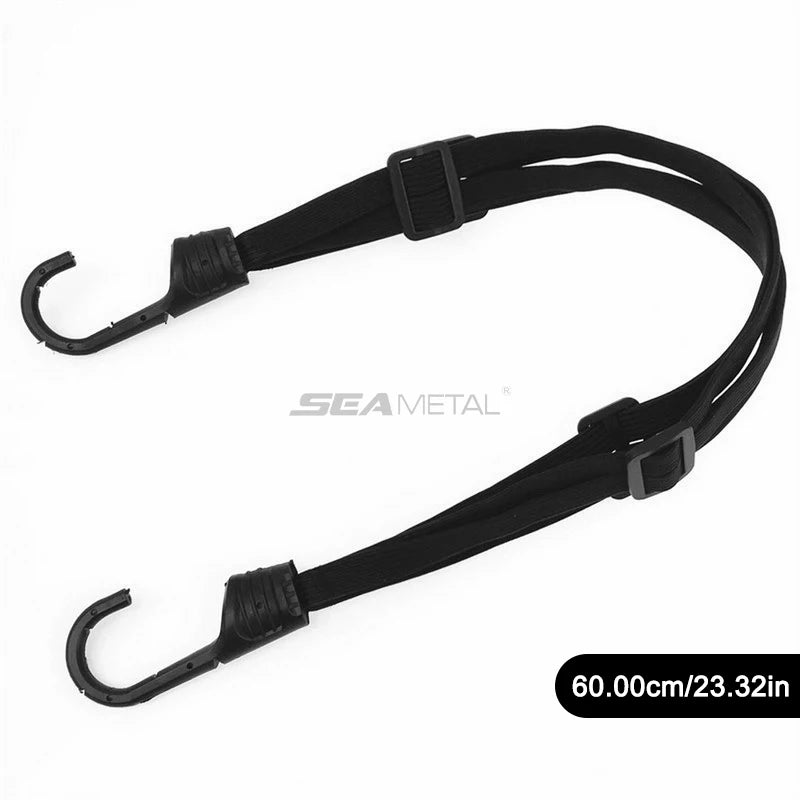 NEW Arrivals Bicycle Motorcycle Back Seat Helmet Strips Elastic Rope Motorcycle Helmet Fixed Strap Adjustment Fix Rope Goods Strap 60cm/90cm Sports Supplies