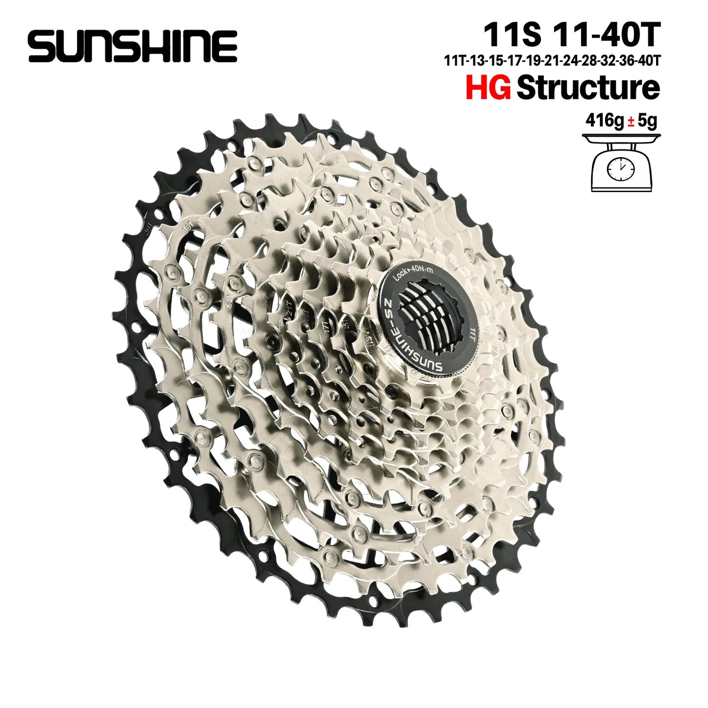 Ultralight Bicycle Cassette Freewheel Carbon Steel Material 9/10/11/12/13 Speed HG Structure Sprocket for Mountain Bike Bicycle Accessories Sports Supplies