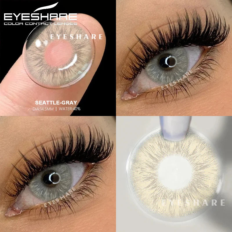 15 Colors/Styles 1 Pair New Natural Color Contact Lenses Brown Lenses Beauty Fashion Gray Pupils Lens Blue Lenses with High Quality Lens Eyewear Accessories Beauty Salon Supplies