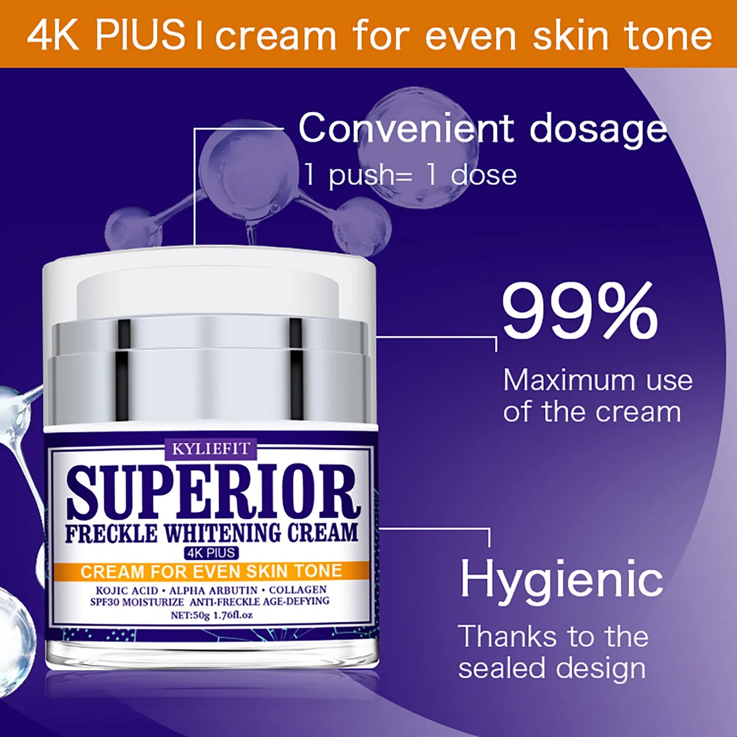 KYLIEFIT Dark Spot Remover for Face, Hyperpigmentation, Melasma, Freckle, Sun Spots Removal, Whitening Cream for Women and Men