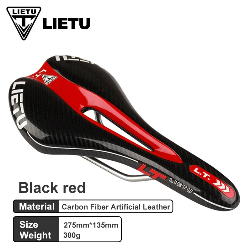 NEW Arrivals 12 Colors Bicycle Carbon Fiber Saddle MTB Road Bike Cycling Silicone Skid-Proof Saddle Seat Silica Gel Cushion Seat Leather Front Seat Mat Bicycles Accessories
