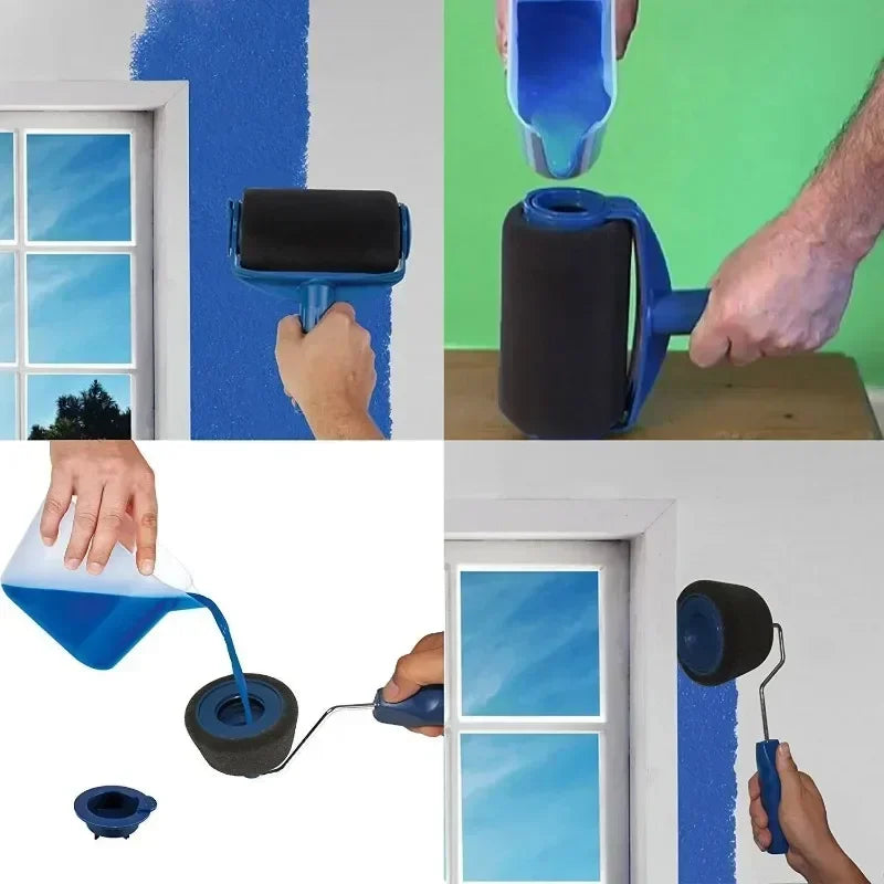 NEW 1PCS Self-Priming Large Fine Hairs Drum Brush Paint Roller, Wall Painting Brush, Latex Paint Wall Brush Wall Paint Roller Tools Home Painting Accessories