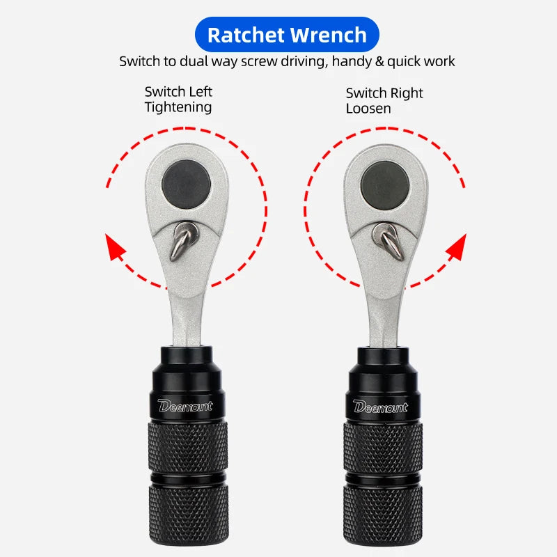 NEW Arrivals Compact Ratchet Dual Way Wrench Kit Tire Lever Tools W/ 10 Bits Bicycle Riding Quick Repair Accessories Bicycle Repair Tool Bag Sports Supplies