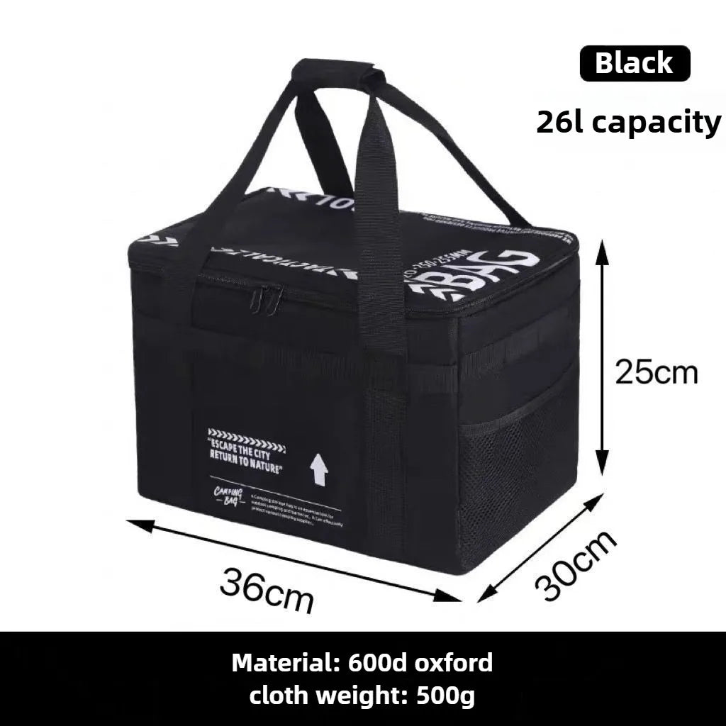 26 L Outdoor Camping Storage Bag Cooler Lunch Box Thermal bag Travel Tableware Handbag Insulated bag for Camping Picnic Tool