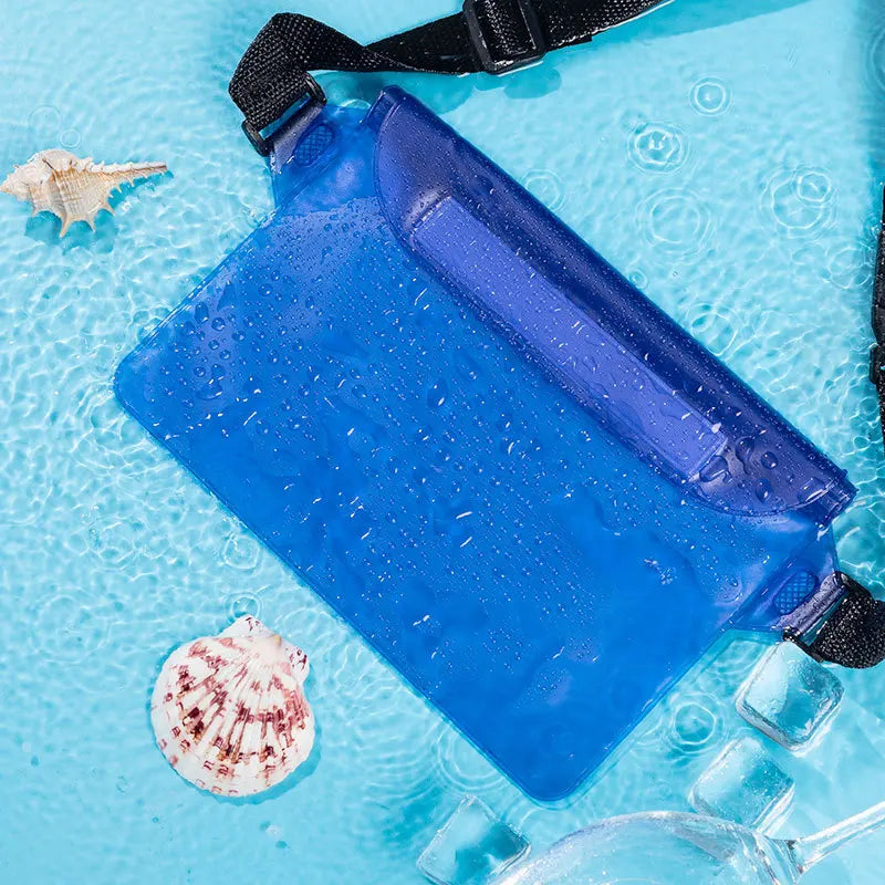 NEW 3 Layers Yellow Color High Waterproof Sealing Swimming Bag Large Size Transparent Underwater Dry Protection Bag for iPhone Mobile Phone Pouch