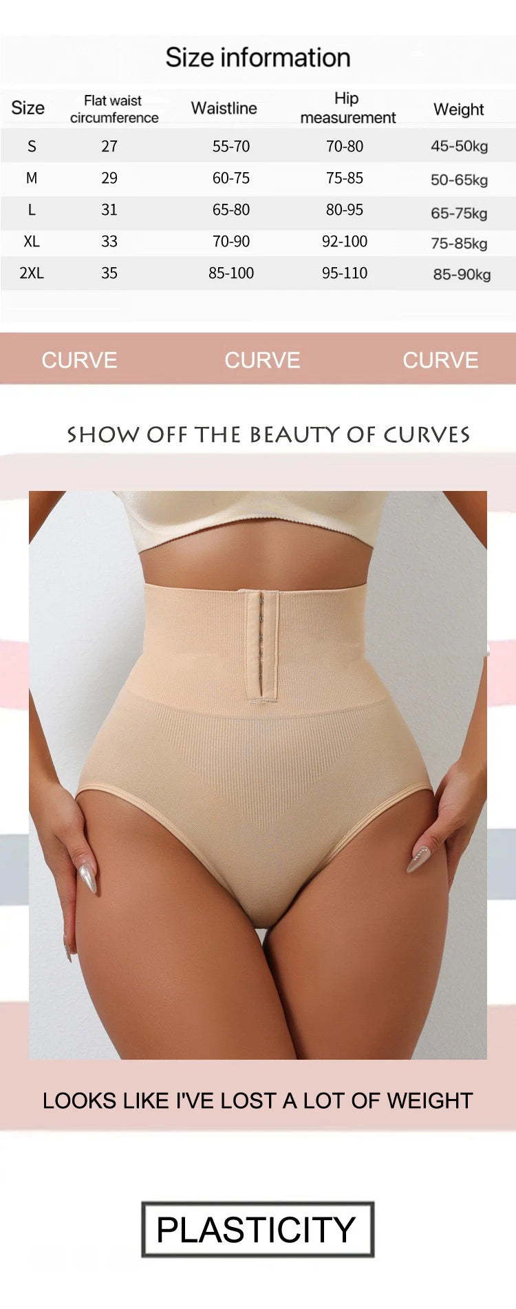 NEW Arrivals Women High Waist Shaping Briefs Buckle Adjustment Body Shaper Slimming Underwear Butt Lifter Control Pantie Shapewear Pant