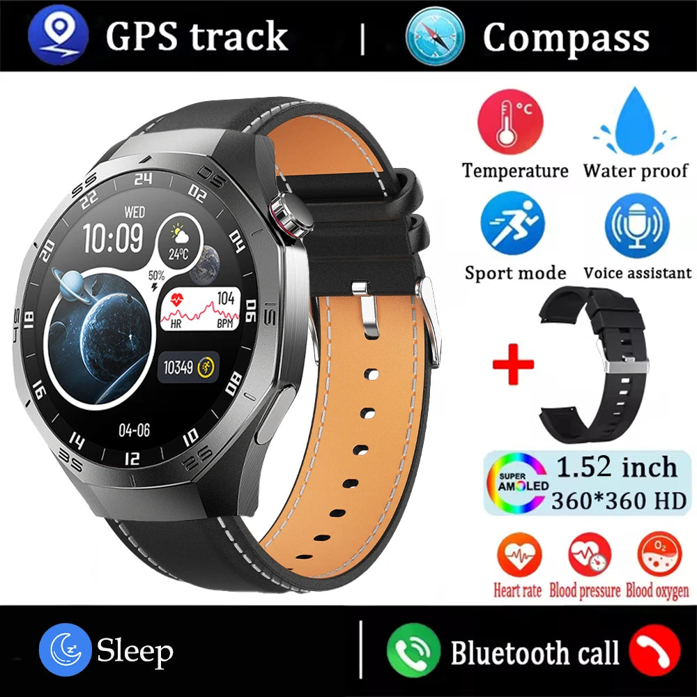 NEW 5 MAX RAM/ROM 128MB For Android and IOS Smart Watch Men AMOLED Screen GPS Motion Trajectory Heart Rate Bluetooth Calls Smart Watch Waterproof Women Men Smart Wrist Watch Health Care Sports Supplies