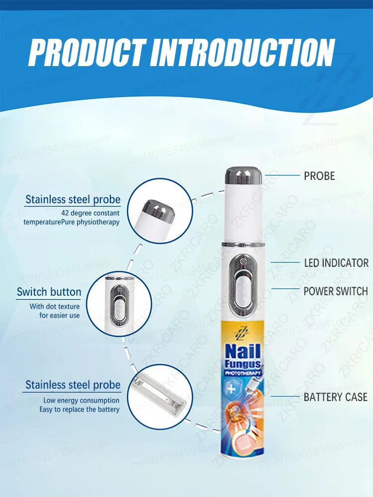Laser Foot Nails Sterilization Onychomycosis Disinfection Therapy Treatment Armor Heart Cure Laser Device Set