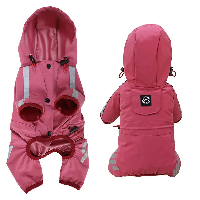 Dog Rain outerwear Reflective Waterproof Pet Clothes for Chihuahua Maltese Rain Small Medium Dogs suit Dogs Overalls