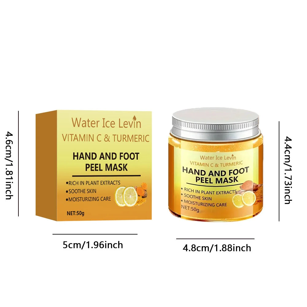 NEW Arrivals Vitamin C and Turmeric Hand Wax Mask for Hands and Feet, Smoothing Skin, Gently Cleansing Hand Mask, illuminating Hand Skin Care Supplies