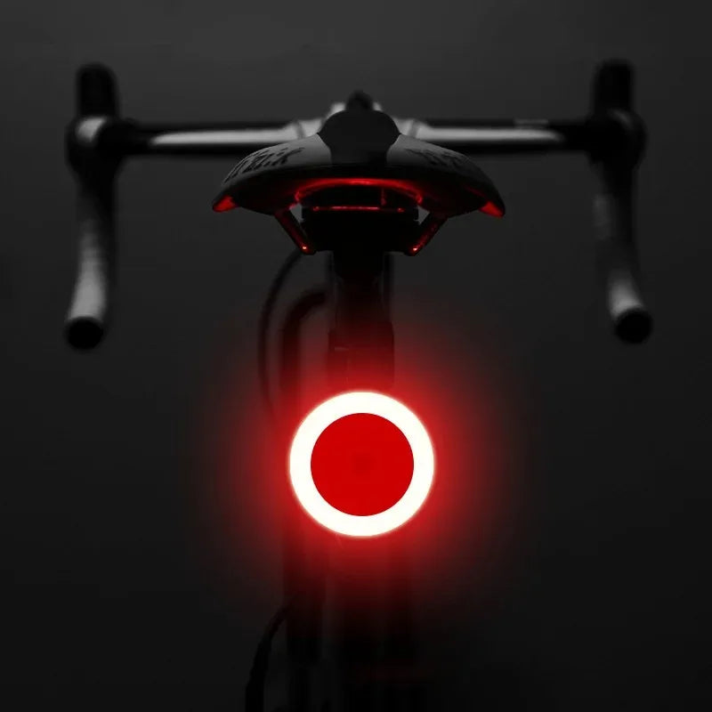 NEW Arrivals Wine Glass/Bone/ Steering 3 Styles Multi Lighting Modes Bicycle Tail Light Cycling Lamp USB Rechargeable Led Flash Tail Rear Lights MTB Seat Post Bike Accessories Sports Supplies