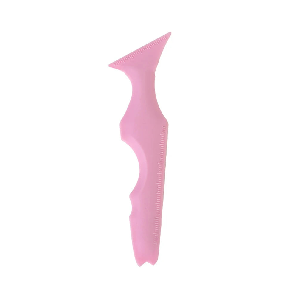 5 in 1 Silicone Beauty Ruler Reusable Eyeliner Stencils Winged Tip Eyeliner Aid Eyebrow Stencil Multi-Purpose Makeup Tool