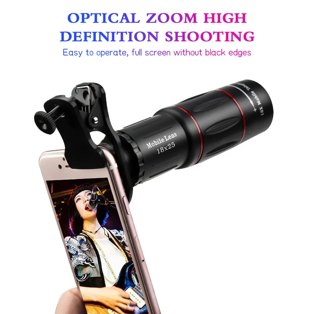 NEW 18X28 Times Set Single Barrel Telephoto Lens External Camera, Suitable For Mobile Phones, Telescopes, Concert Shooting