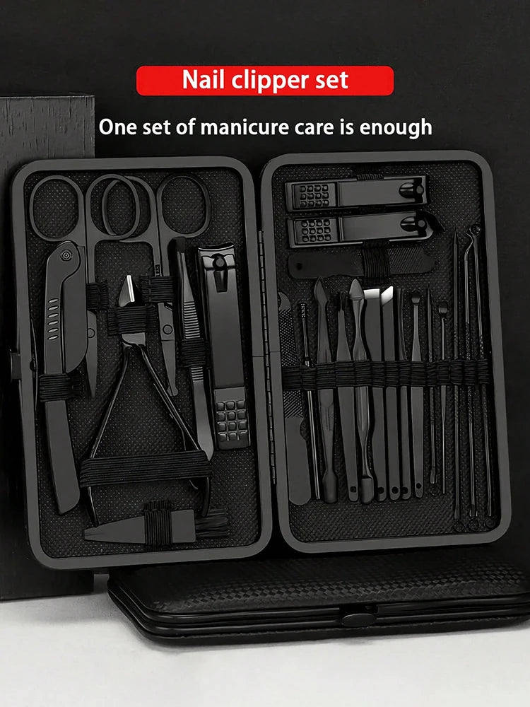 NEW Arrivals 40PCS Combo Manicure Nail Clippers Pedicure Set - Stainless Steel Manicure, Professional Grooming Kit, Nail Care Tools with Luxurious Travel Case Nail Care Accessories