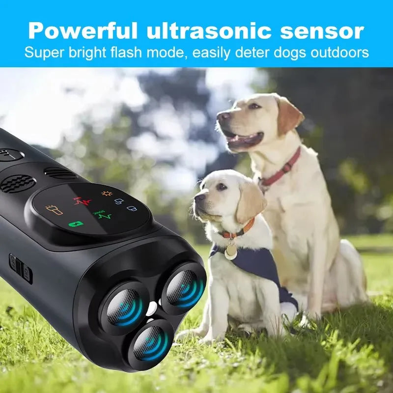 New Arrivals Ultrasonic Bark Catcher with LED Flashlight, Dog Repeller, Anti-Barker, Deterrent Bark Repeller Pets Supplies