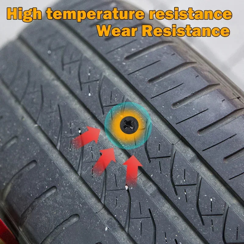 100-500PCS Tire Puncture Repair Nails for Car Motorcycle Scooter Bike Vacuum Tyre Repairing Rubber Metal Nail Set Car Tire Accessories