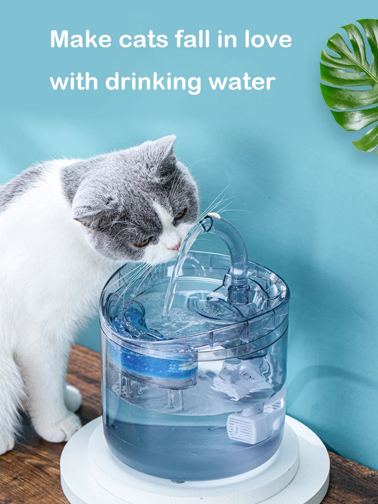 NEW Arrivals Cat Water Feeder Automation Sensor Faucet Fountain Food Grade Transparent Plastic Dog Water Dispenser For Cat Pet Sensor Drinker Pets Supplies