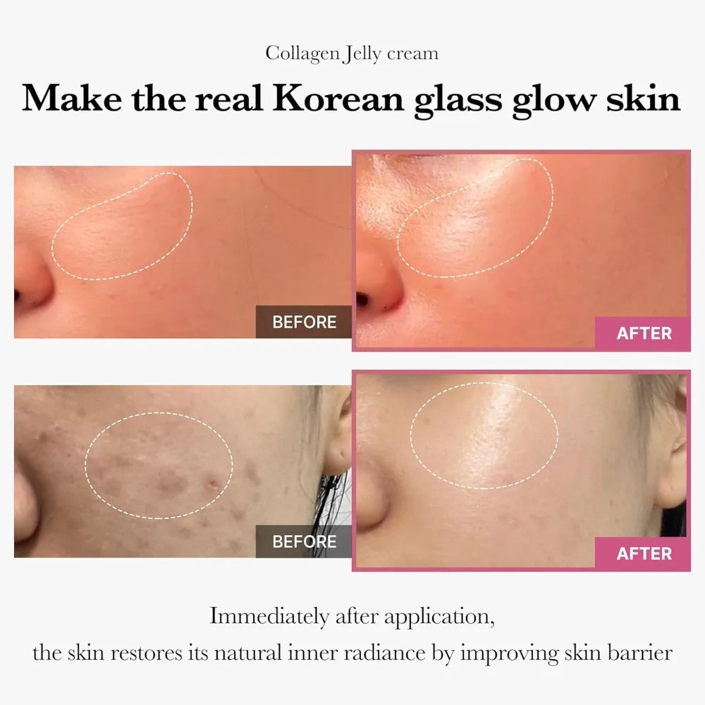 NEW Arrivals 100g Jelly Face Cream Collagen Soft SPA Nourishing Moisturize Face Shrinks Pores Remove Overnight Jelly Essence Korean Skin Care Products