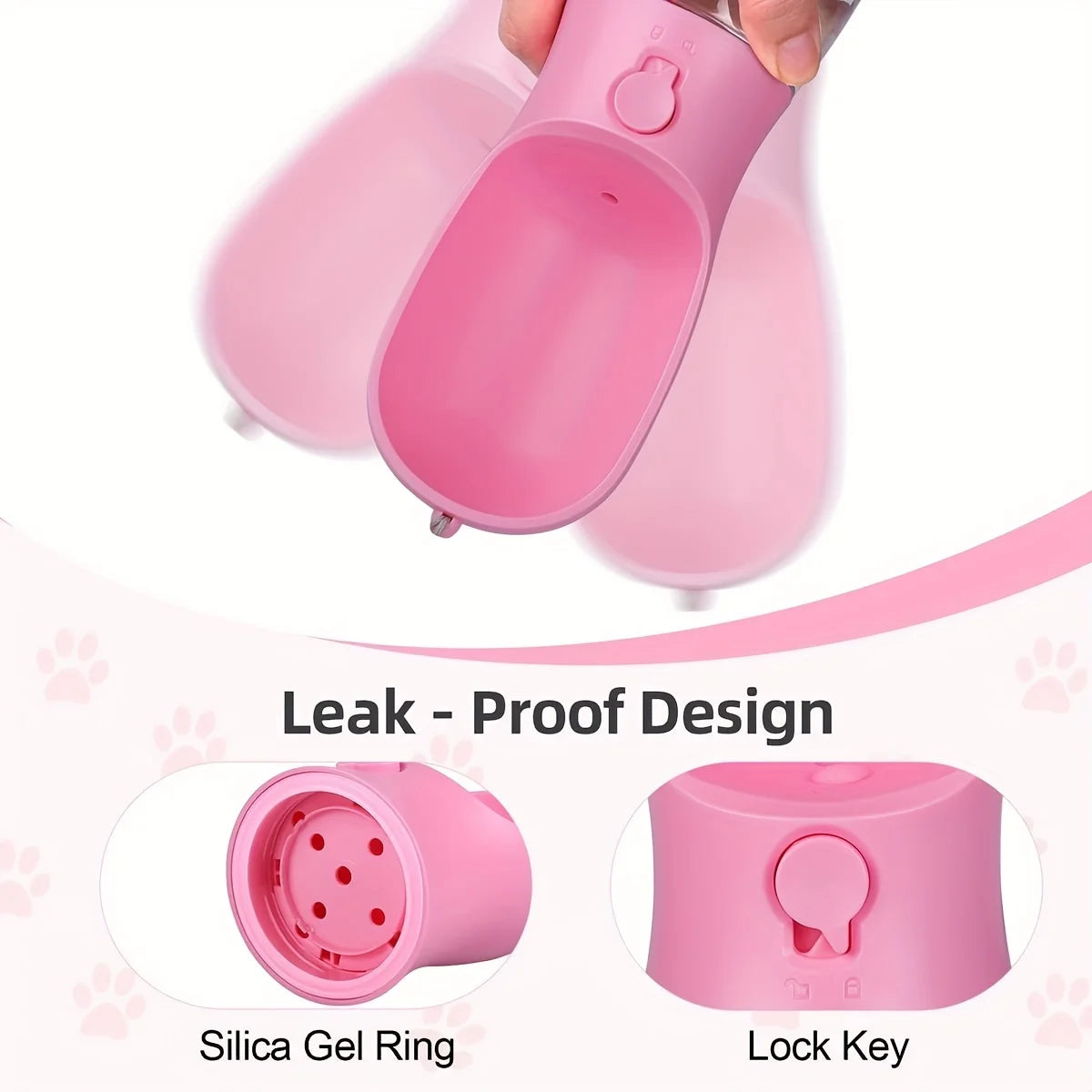 NEW Arrivals Dog Cat Water Bottle, Portable Pet Water Bottle with Food Container, Outdoor Hiking Running Travel Water Dispenser, Leak Proof Water Bottles for Dogs Cats Pets Supplies