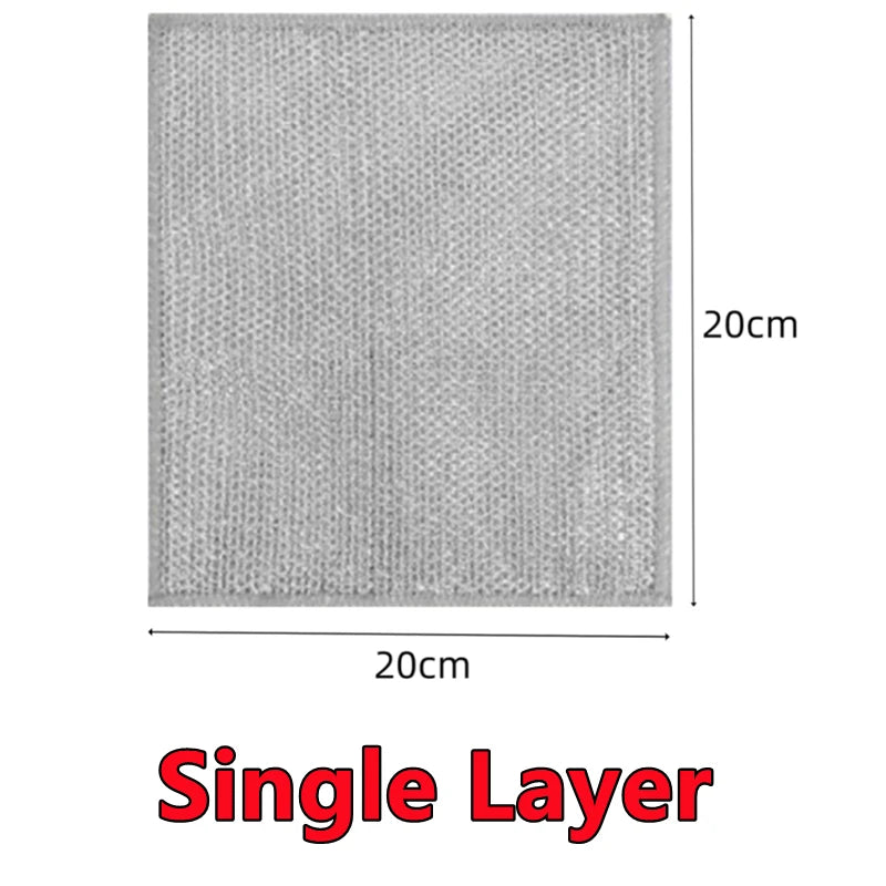 NEW 30PCS Set Double Layer Magic Cleaning Cloth Thickened Double-Sided Metal Steel Wire Rags Kitchen Dish Pot Wash Dishing Cloths Towel Clean Tools Household Supplies