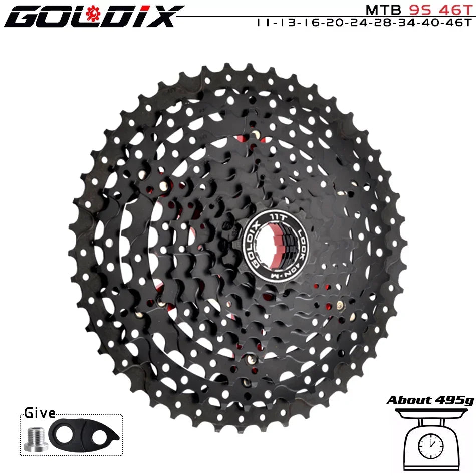 NEW Black MTB Cassette 8/9/10/11/12 Speed 40/42/46/50/50T K7 8/9/10/11/12v Bicycle Freewheel Bicycle Sprocket for Shimano HG Bicycle Accessories Sports Supplies