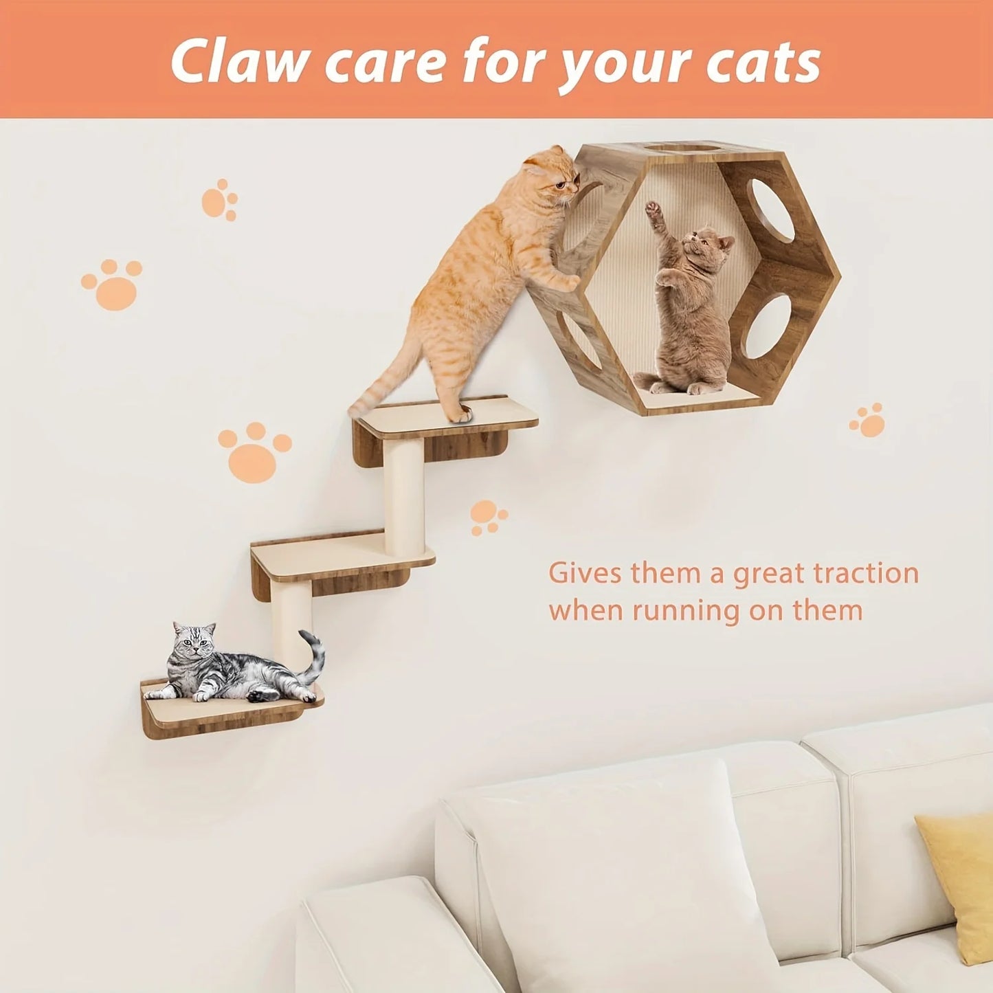 NEW Arrivals 3 Colors 78.7x15.7" Large Customizable Self-Adhesive Cat Scratching Mat - Protects Furniture & Promotes Healthy Claws Home Pets Supplies