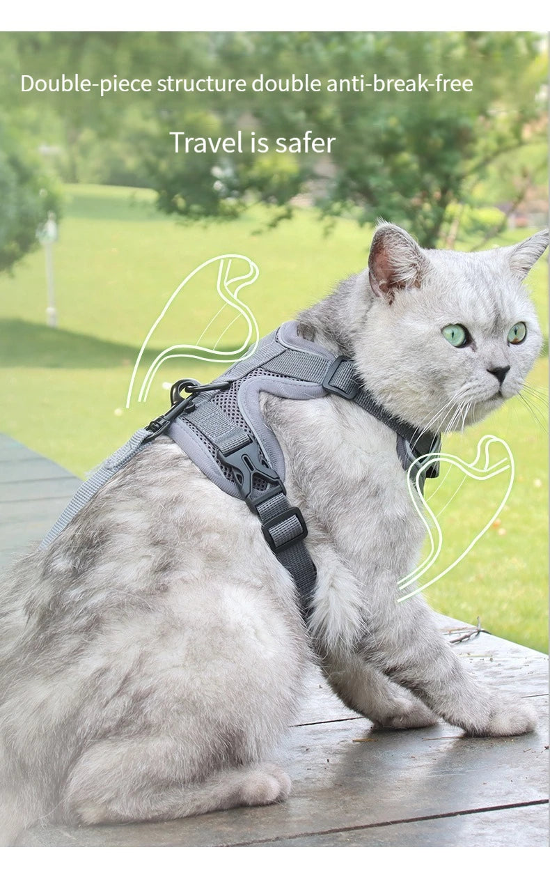 NEW Arrivals Cats Dog Harness for Big Dog Vest Fashion Chest Strap Reflective and Breathable Cat Walking Rope Dog Rope Cat Harness Pets Safety Accessories