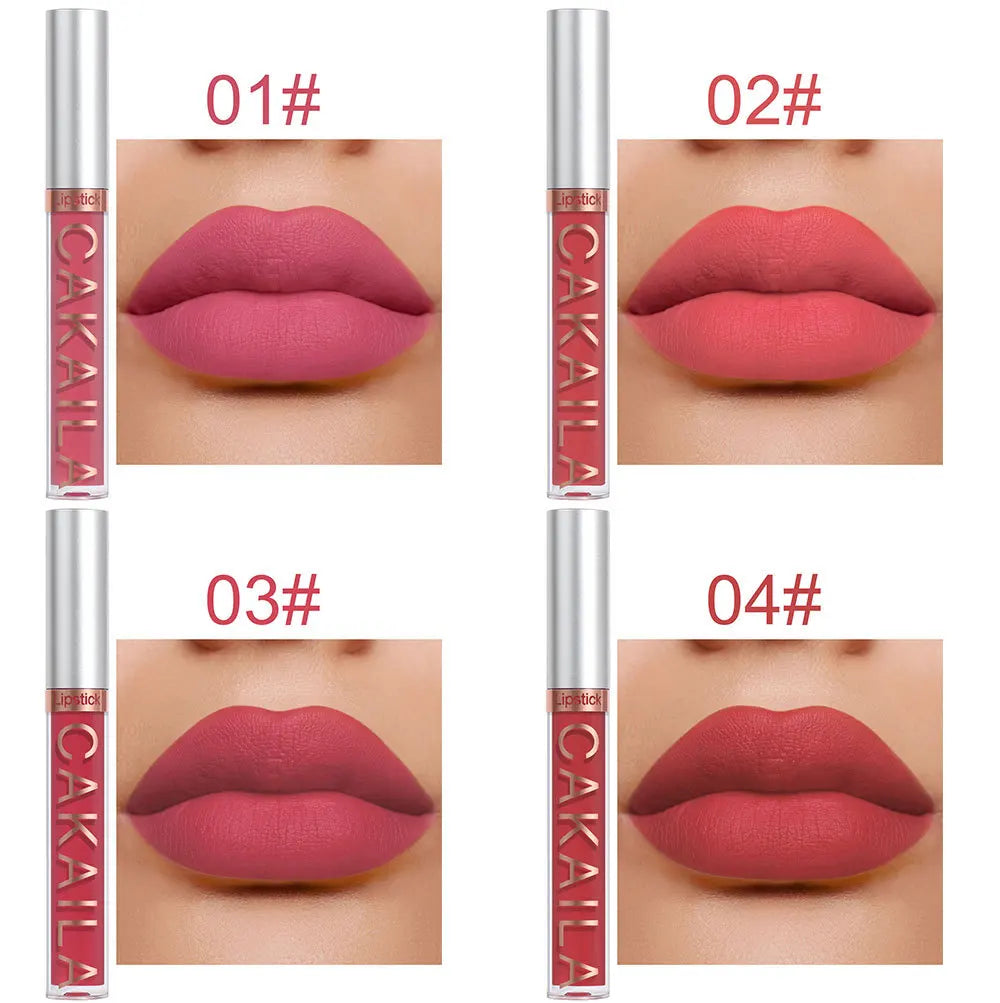 NEW Arrivals 10PCS/Set Nude Lip Gloss Matte Velvet Lipstick Waterproof Long-lasting Liquid Lipstick Women Moist Lip Tint Ladies Cosmetic Supplies