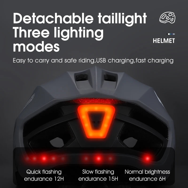 NEW Arrivals 14 Colors Bicycle Helmet Lightweight LED Lights Pneumatic Bike Helmet Men Women MTB Mountain Road Ciclismo Cycling Helmets Safety Cap Sports Cycling Accessories