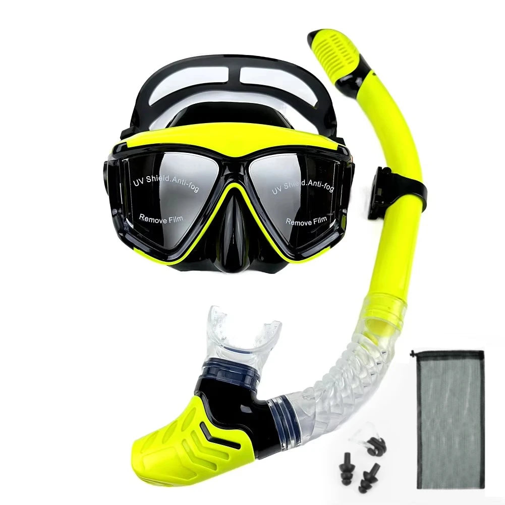 NEW Arrivals 8 Colors Professional Scuba Diving Mask Snorkeling Suit Adult Silicone Skirt Anti-Fog Goggles Swimming Water Pool Beach Diving Accessories Sports Supplies