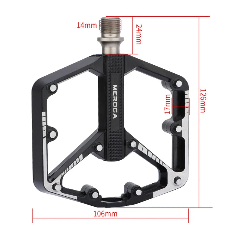 NEW Arrivals Ultralight Sealed Bearing Pedal Non-Slip Al Alloy Multi Specification Plating/Black Use for MTB BMX Road Bike about 410g Professional Pedals Bicycle Parts Accessories Sports Supplies
