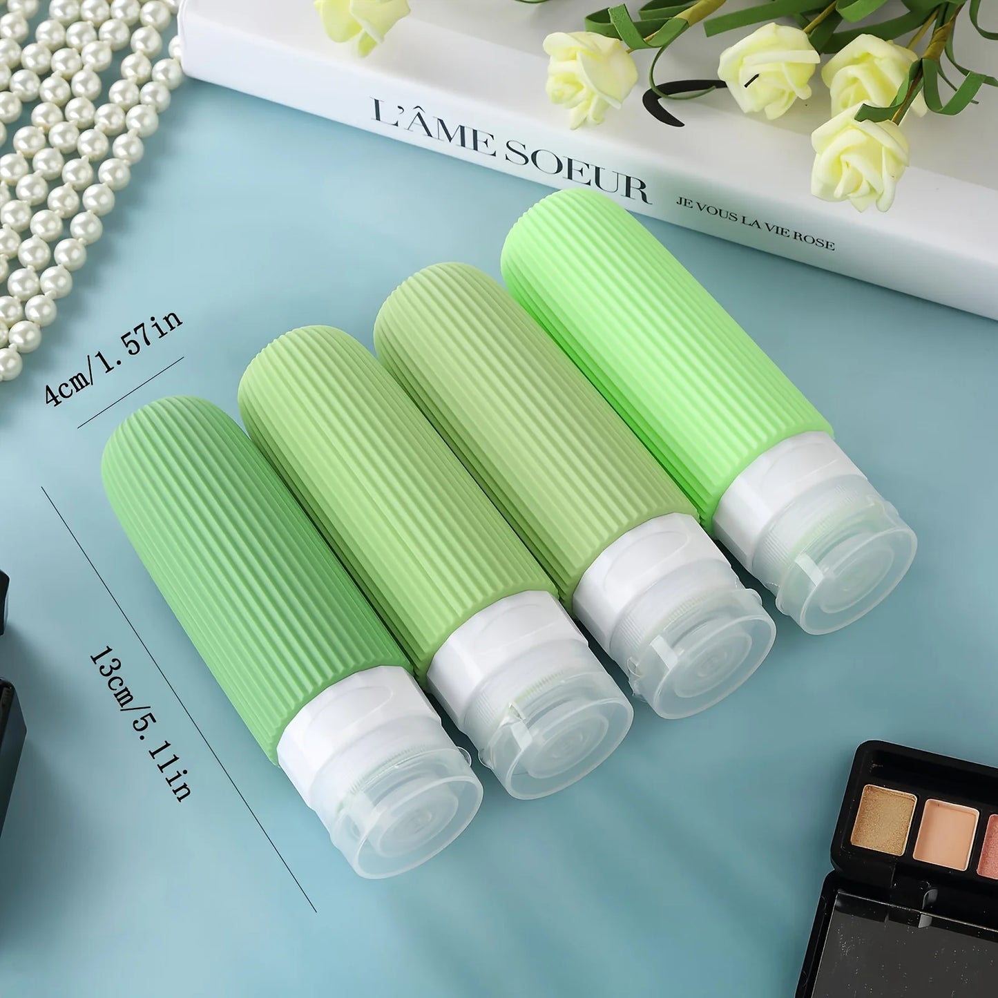NEW Arrivals Travel Airport Ship Silicone Bottles, TSA Approved 3-Ounce Portable BPA Free Leak-Proof, Squeezable Refillable Silicone Container, Perfume Fragrance Shampoo Liquid Bottles