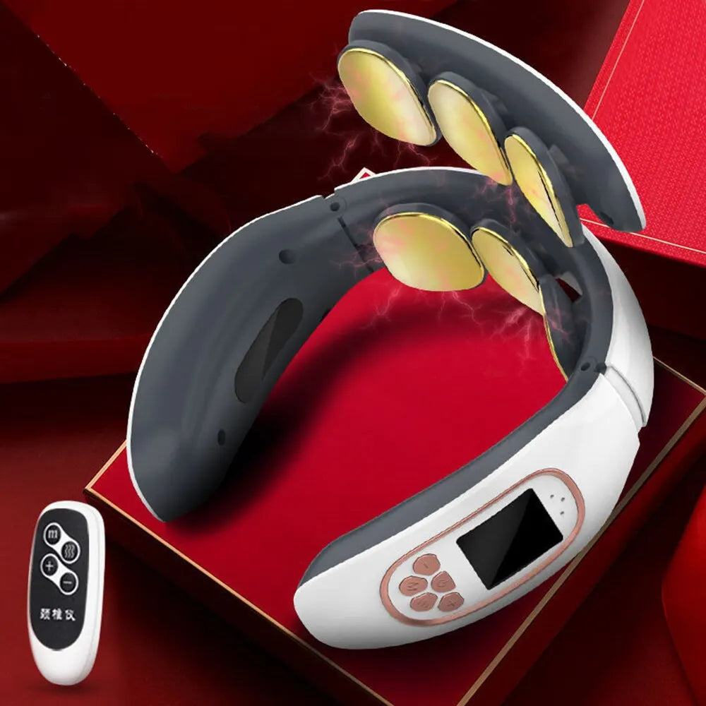 6 Head Cervical Massager Shoulder And Neck Massager Electric Pulse Household Intelligent Neck Protector Multifunctional Massage
