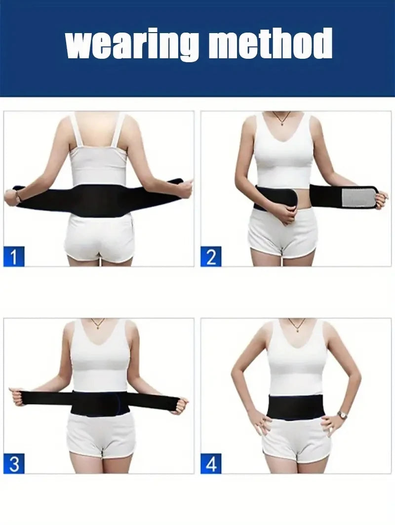 NEW Arrivals 1pc Adjustable Self-Heating Magnetic Therapy Back And Waist Support Belt, Waist Massage Belt Sports Support Belt, Body Care Belt Health Care Supplies
