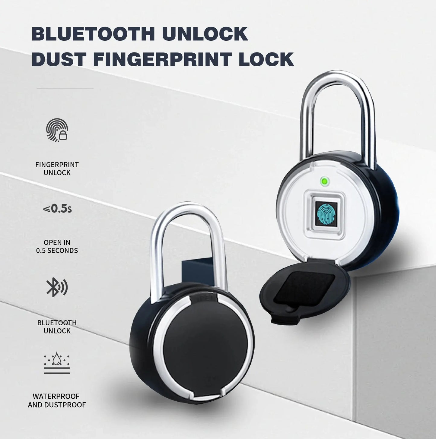 Fingerprint Lock Household Lock Mobile Remote Authorization Bluetooth Unlock Zinc Alloy Electronic Lock Waterproof